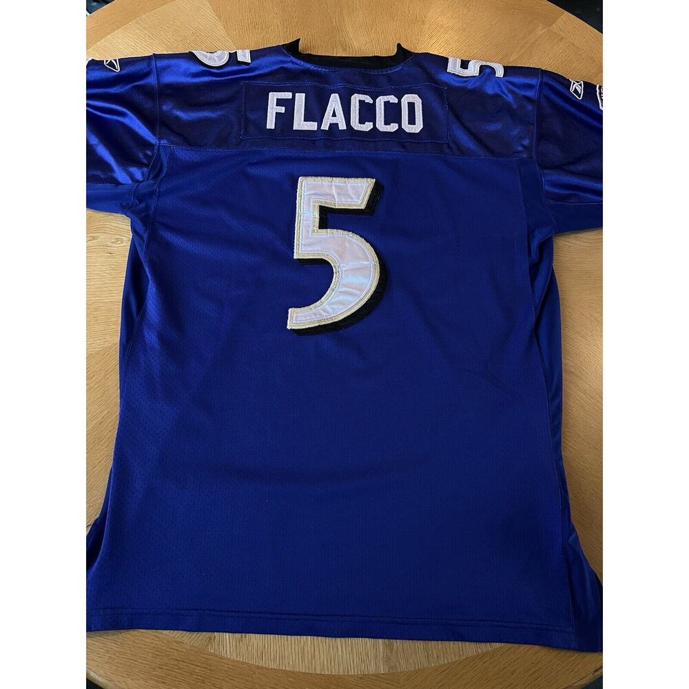 Joe Flacco #5 Reebok Men’s Size 50 (L/XL) Jersey Baltimore Ravens NFL Football